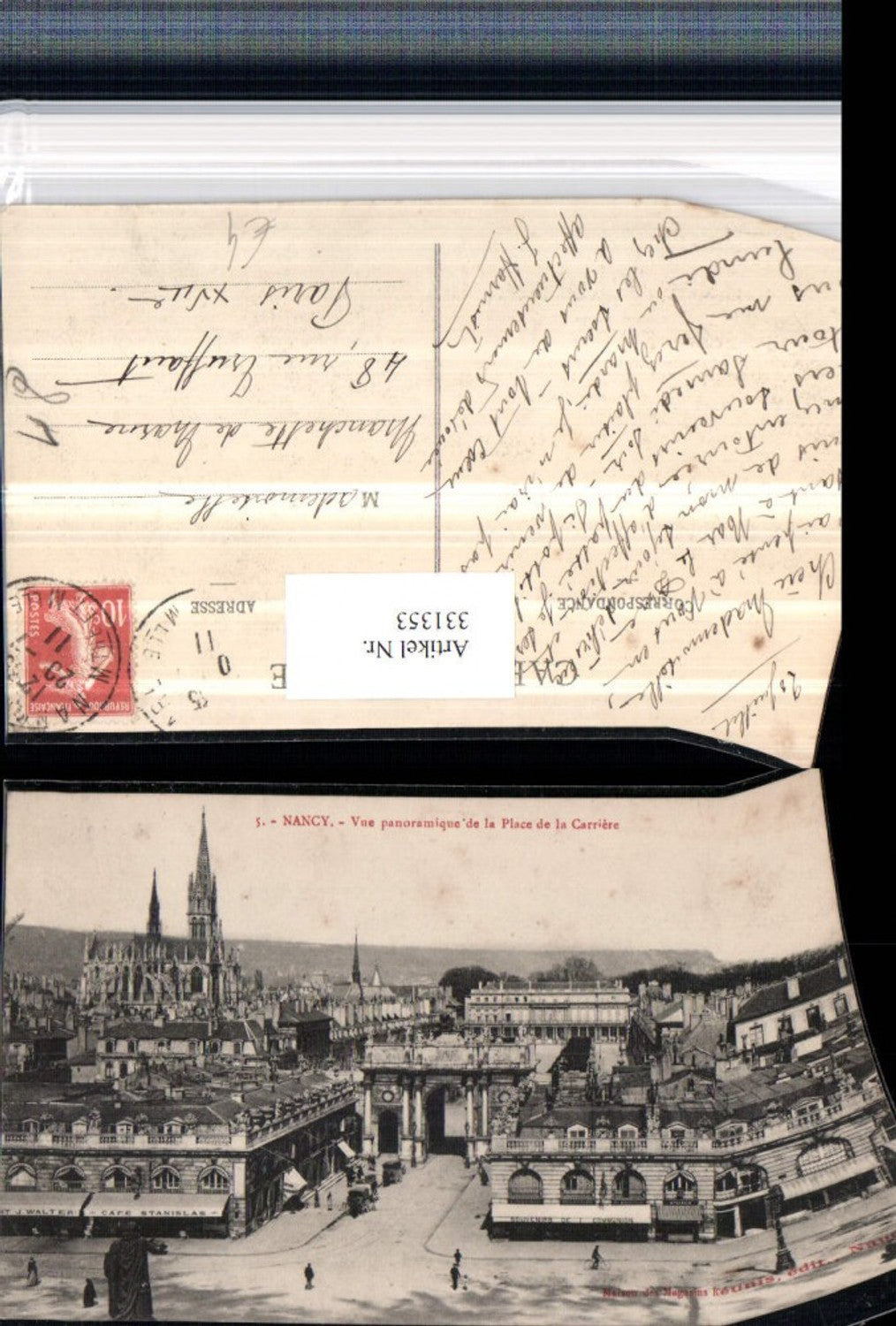 331353,Lothringen Meurthe-et-Moselle Nancy Vue panoramique de la Place de la Carriere Teilansicht