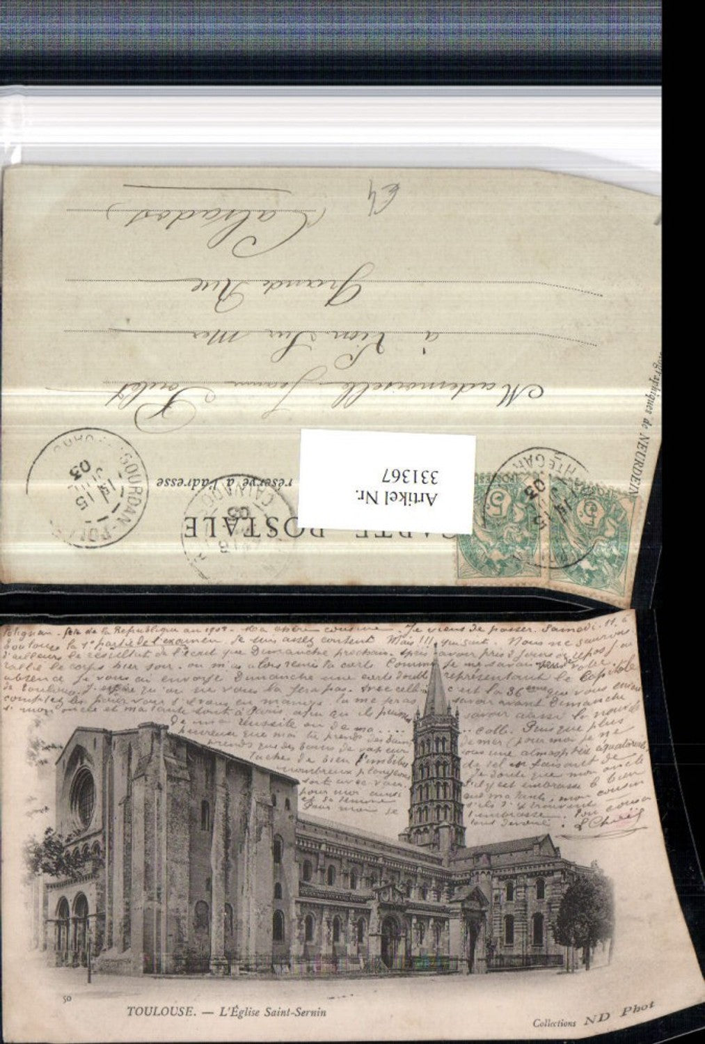331367,Midi-Pyrenees Haute-Garonne Toulouse L'Eglise Saint-Sernin Kirche