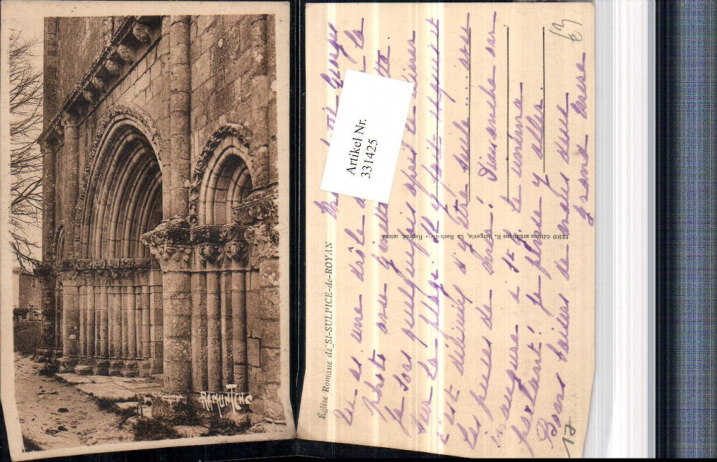 331425,Poitou-Charentes Charente-Maritime St-Sulpice-de-Royan Eglise Romane Kirche