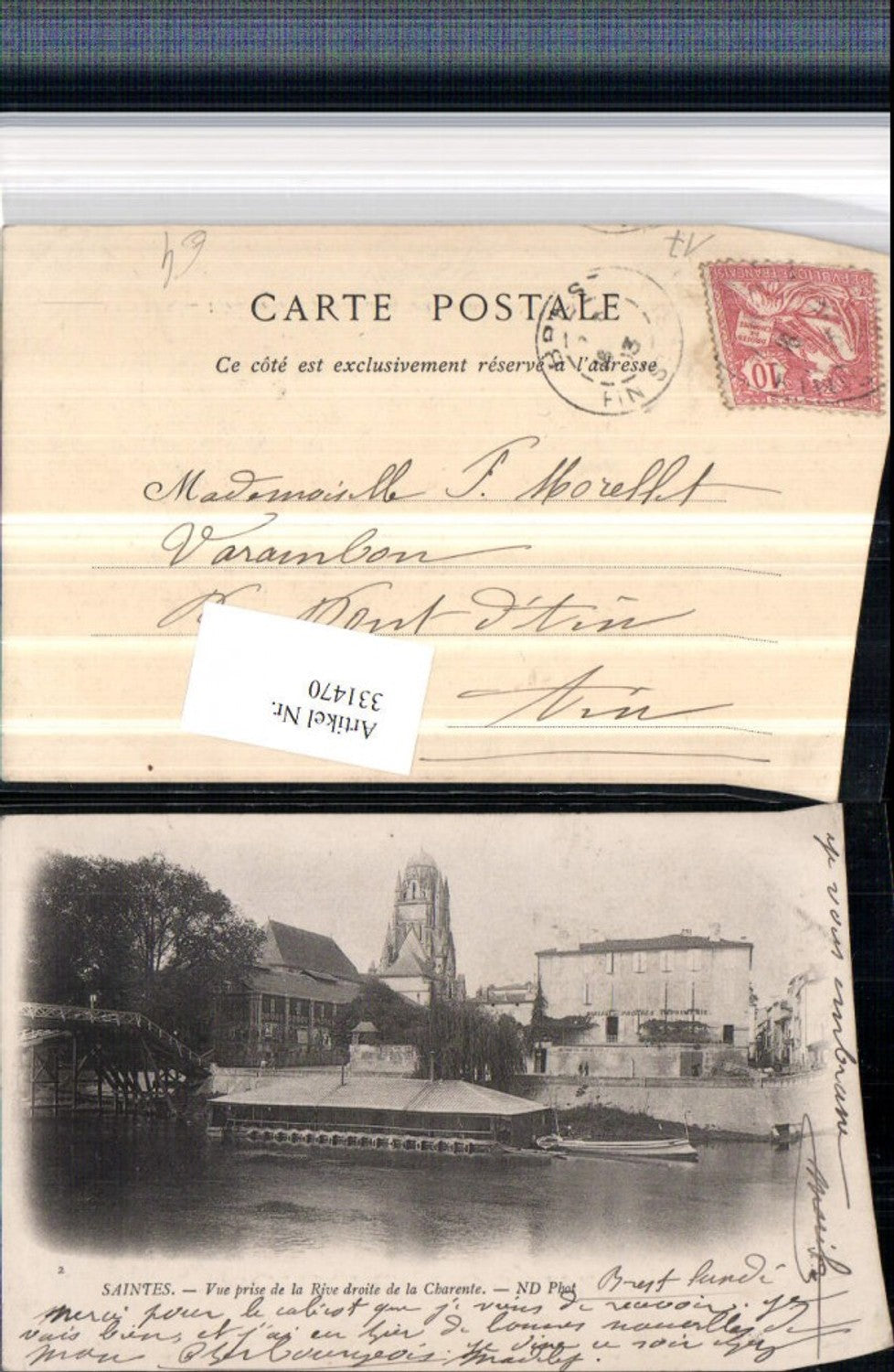 331470,Poitou-Charentes Charente-Maritime Saintes Vue prise de la Rive droite de la Charente