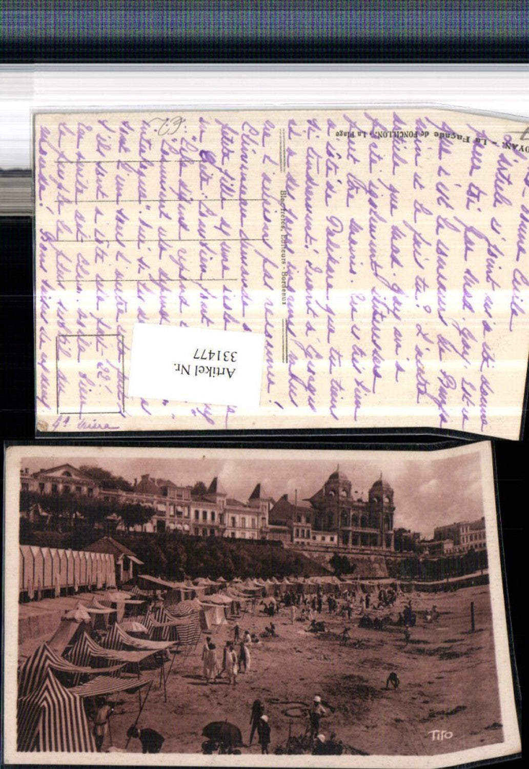 331477,Poitou-Charentes Charente-Maritime Royan La Facade de Foncillon Plage Strand