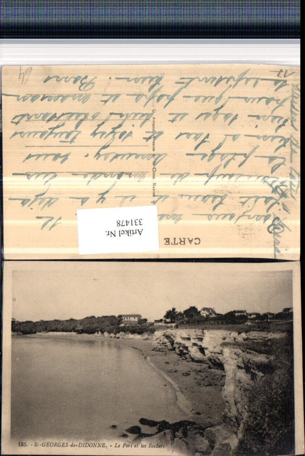 331478,Poitou-Charentes Charente-Maritime St-Georges-de-Didonne Le Port et les Rochers cliffs