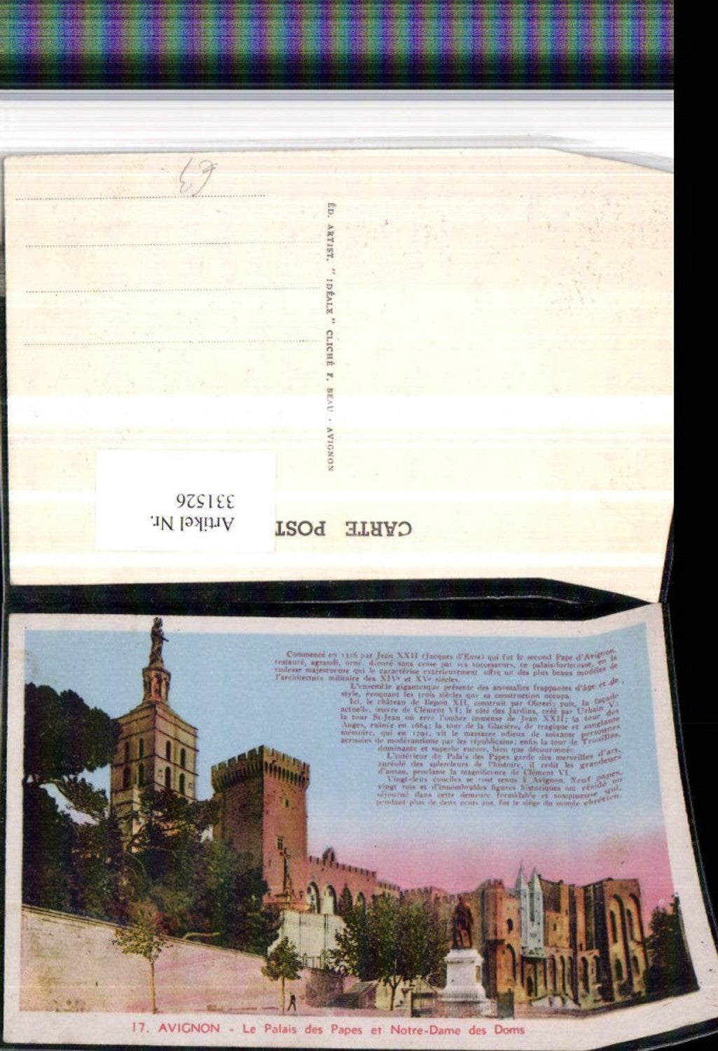 331526,Provence-Alpes-Cote d'Azur Vaucluse Avignon Le Palais des Papes et Notre-Dame des Doms