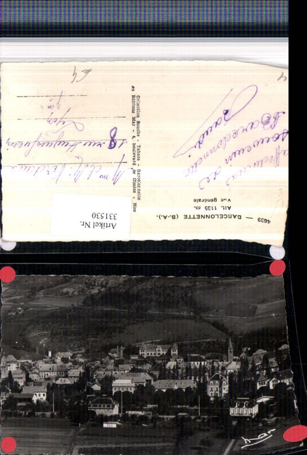 331530,Provence-Alpes-Cote d'Azur Prov.  Barcelonnette Vue generale Totale