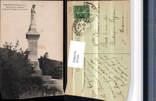 331555,Rhone-Alpes Ain Serrieres-de-Briord Notre-Dame de Chateland Marienstatue