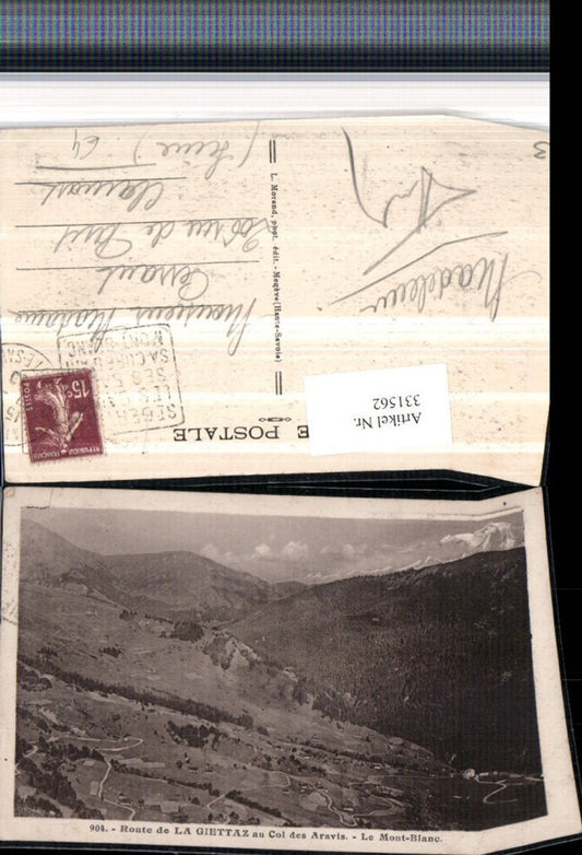 331562,Rhone-Alpes Savoie Route de la Giettaz au Col des Aravis Mont-Blanc Bergkulisse