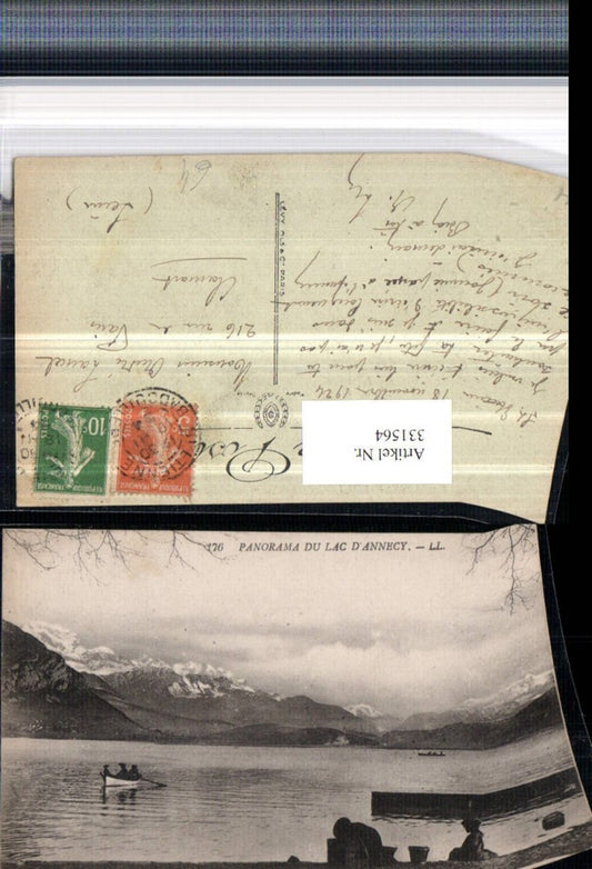 331564,Rhone-Alpes Haute-Savoie Panorama du Lac d'Annecy See Bergkulisse