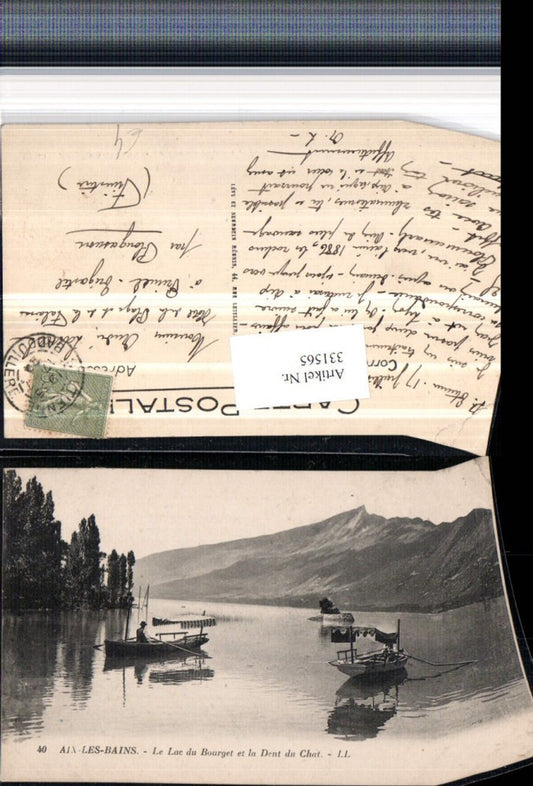 331565,Rhone-Alpes Savoie Aix-les-Bains Lac du Bourget et la Dent du Chat See Bergkulisse Boote