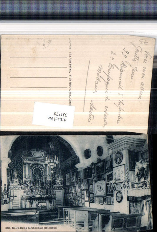 331570,Rhone-Alpes Savoie Charmaix Notre-Dame Kirche Innenansicht