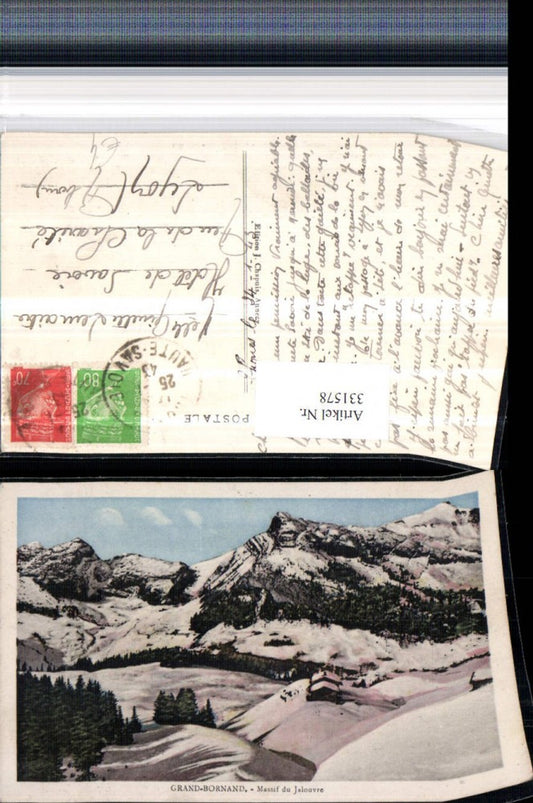 331578,Rhone-Alpes Haute-Savoie Grand-Bornand Massif du Jalouvre Bergkulisse Winterbild