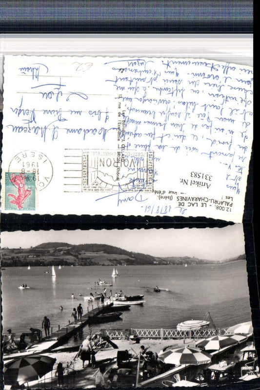 331583,Rhone-Alpes Isere Lac de Paladru-Charavines les bords du Lac See Steg Boote