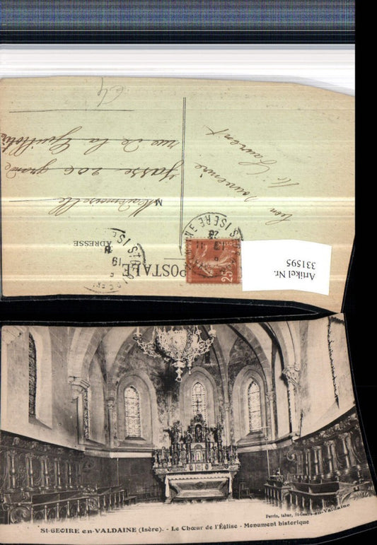 331595,Rhone-Alpes Isere St-Geoire-en-Valdaine Le Choeur de l'Eglise Kirche Chor Altar