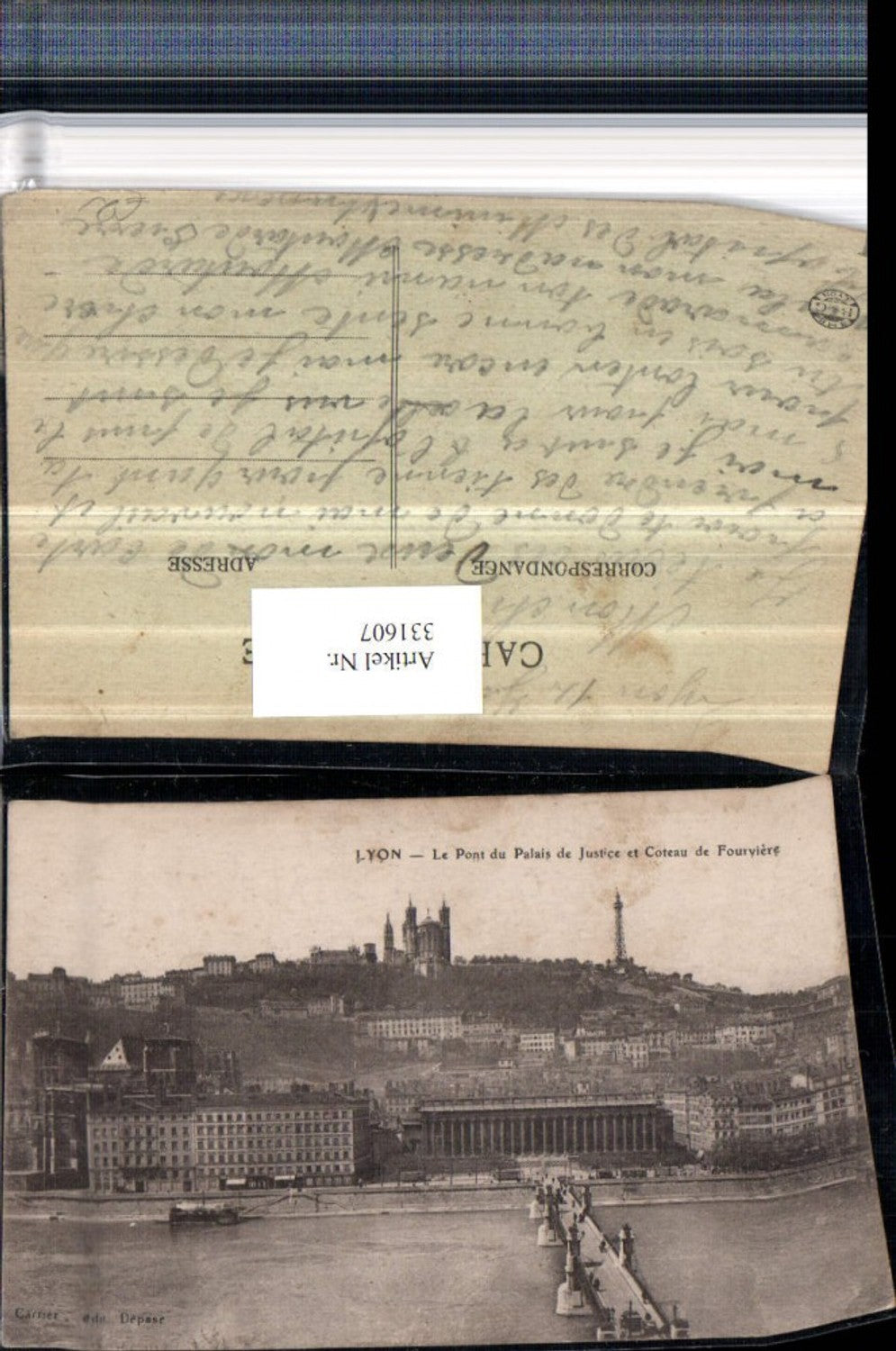 331607,Rhone-Alpes Rhone Lyon Pont du Palais de Justice et Coteau de Fourviere Brücke