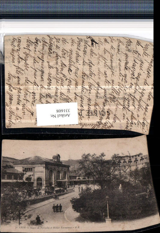 331608,Rhone-Alpes Rhone Lyon Gare de Perrache et Hotel Terminus Bahnhof
