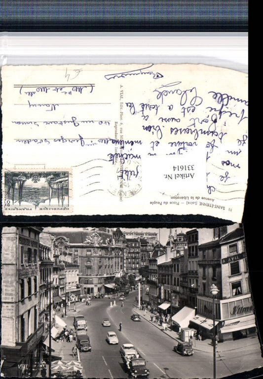 331614,Rhone-Alpes Loire Saint-Etienne Place du Peuple Avenue de la Liberation Straßenansicht