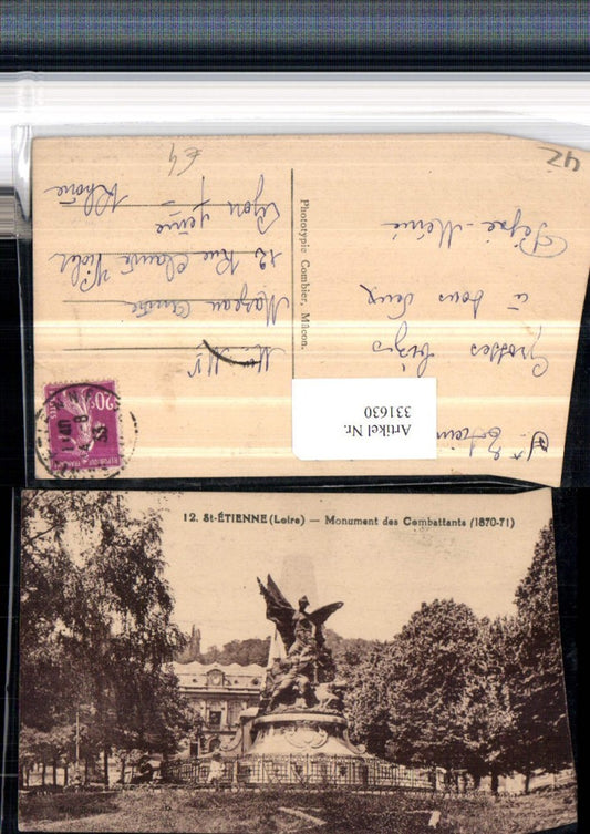 331630,Rhone-Alpes Loire St-Etienne Monument des Combattants