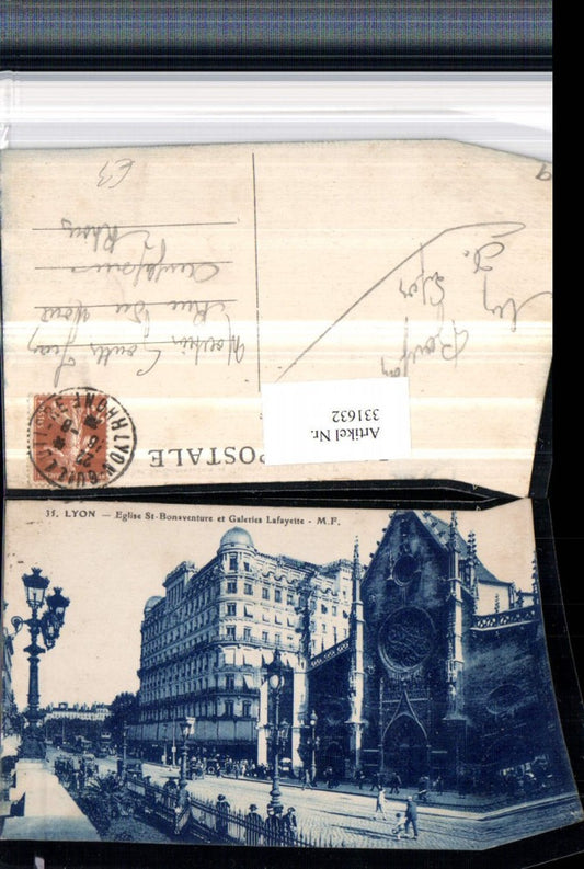 331632,Rhone-Alpes Rhone Lyon Eglise St-Bonaventure et Galeries Lfayette Kirche