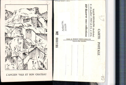 331639,Künstler AK Rhone-Alpes Ardeche l'Ancien vals et son Chateau Festung