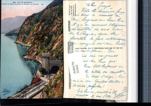 331641,Rhone-Alpes Savoie Lac du Bourget Tunnel de Saint-Innocent et Rochers de Brison