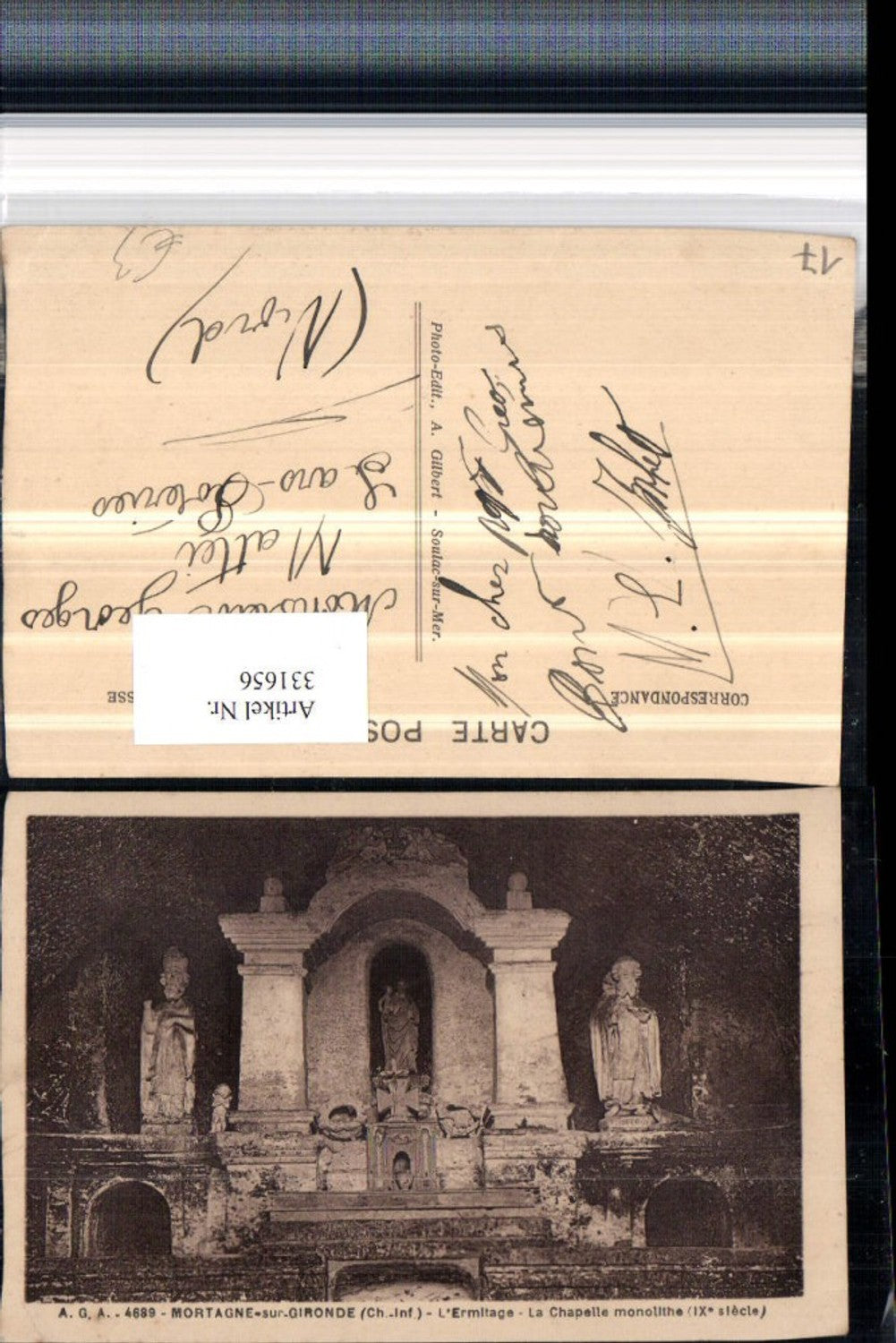 331656,Poitou-Charentes Charente-Maritime Mortagne-sur-Gironde l'Ermitage Chapelle Kapelle