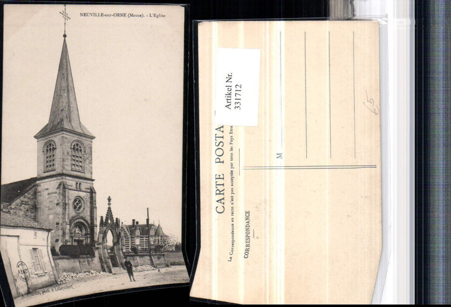 331712,Lothringen Meuse Neuville-sur-Orne L'Eglise Kirche