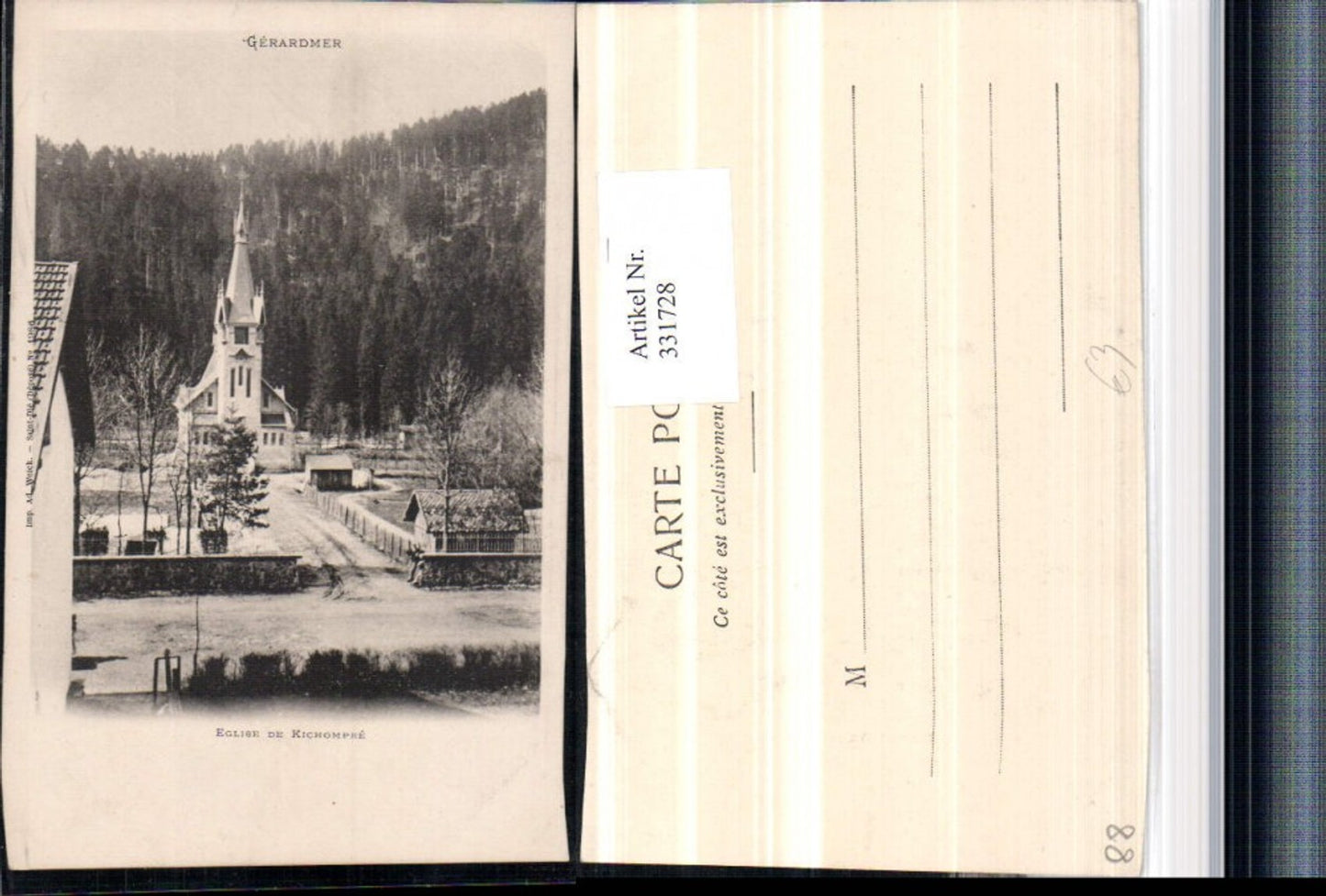 331728,Lothringen Vosges Gerardmer Eglise de Kichompre Kirche