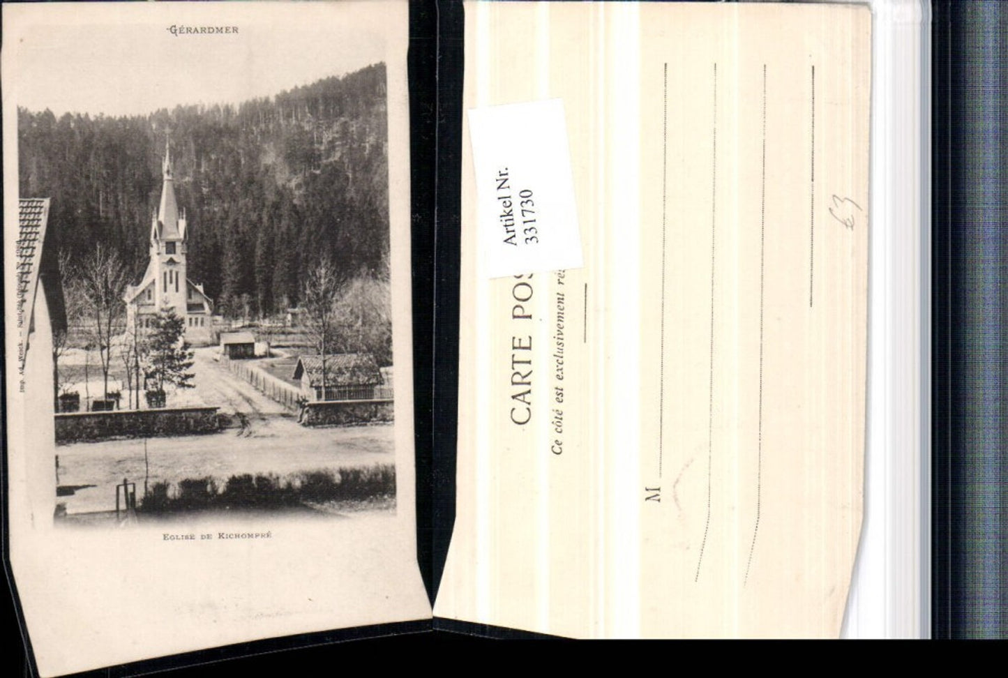 331730,Lothringen Vosges Gerardmer Eglise de Kichompre Kirche