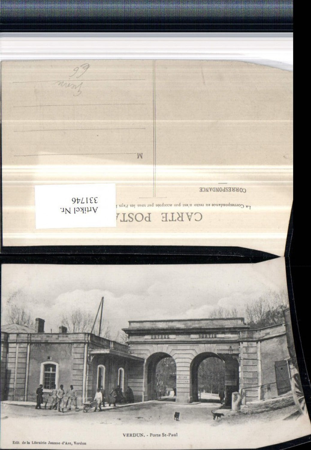 331746,Lothringen Meuse Verdun Porte St-Paul Grenze Zoll