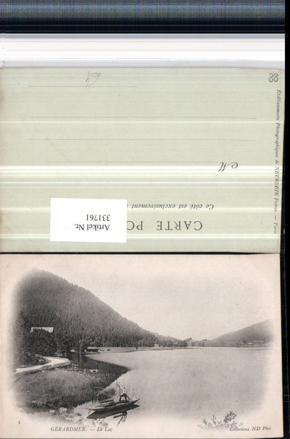 331761,Lothringen Vosges Gerardmer Le Lac See Boot Zille