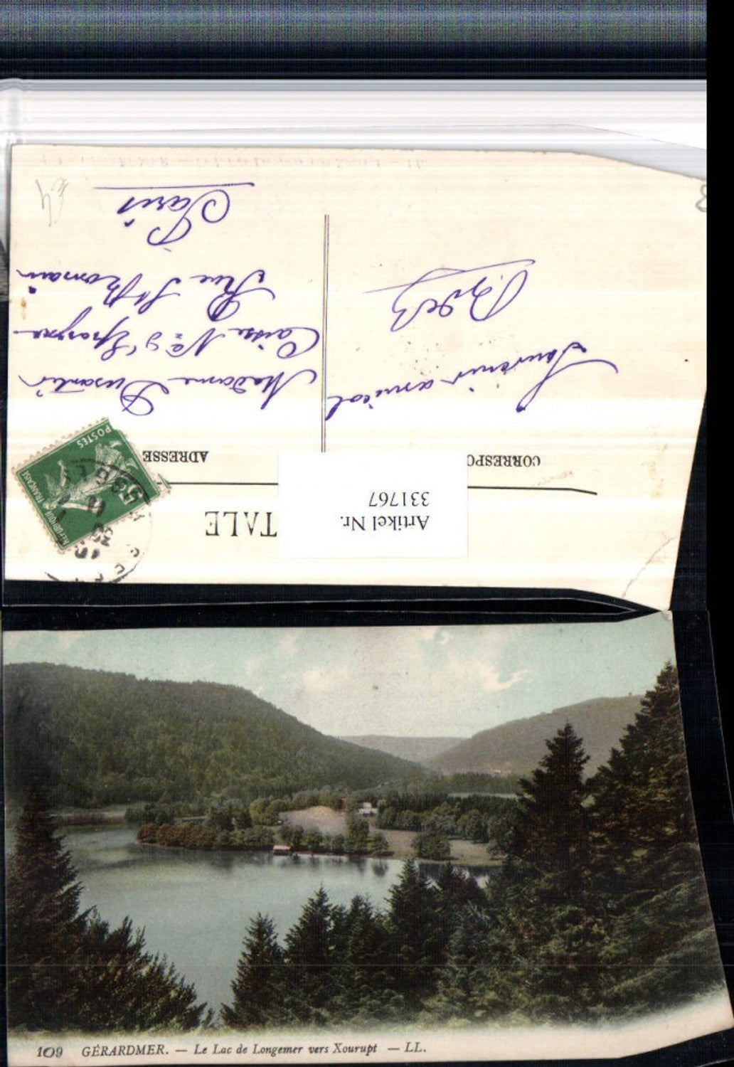 331767,Lothringen Vosges Gerardmer Le Lac de Longemer vers Xourupt See