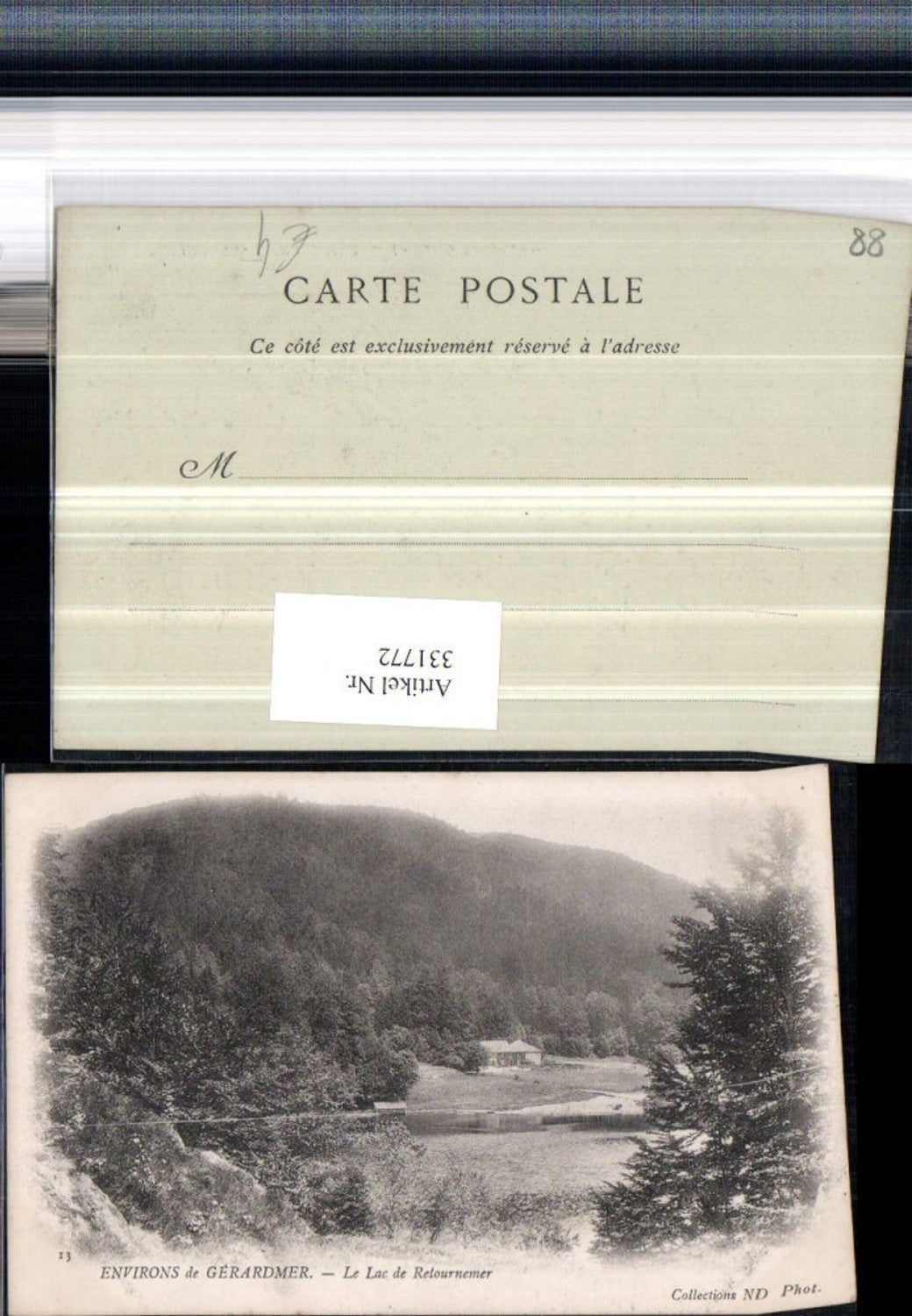 331772,Lorraine Vosges Gerardmer Le lac de Retournemer See