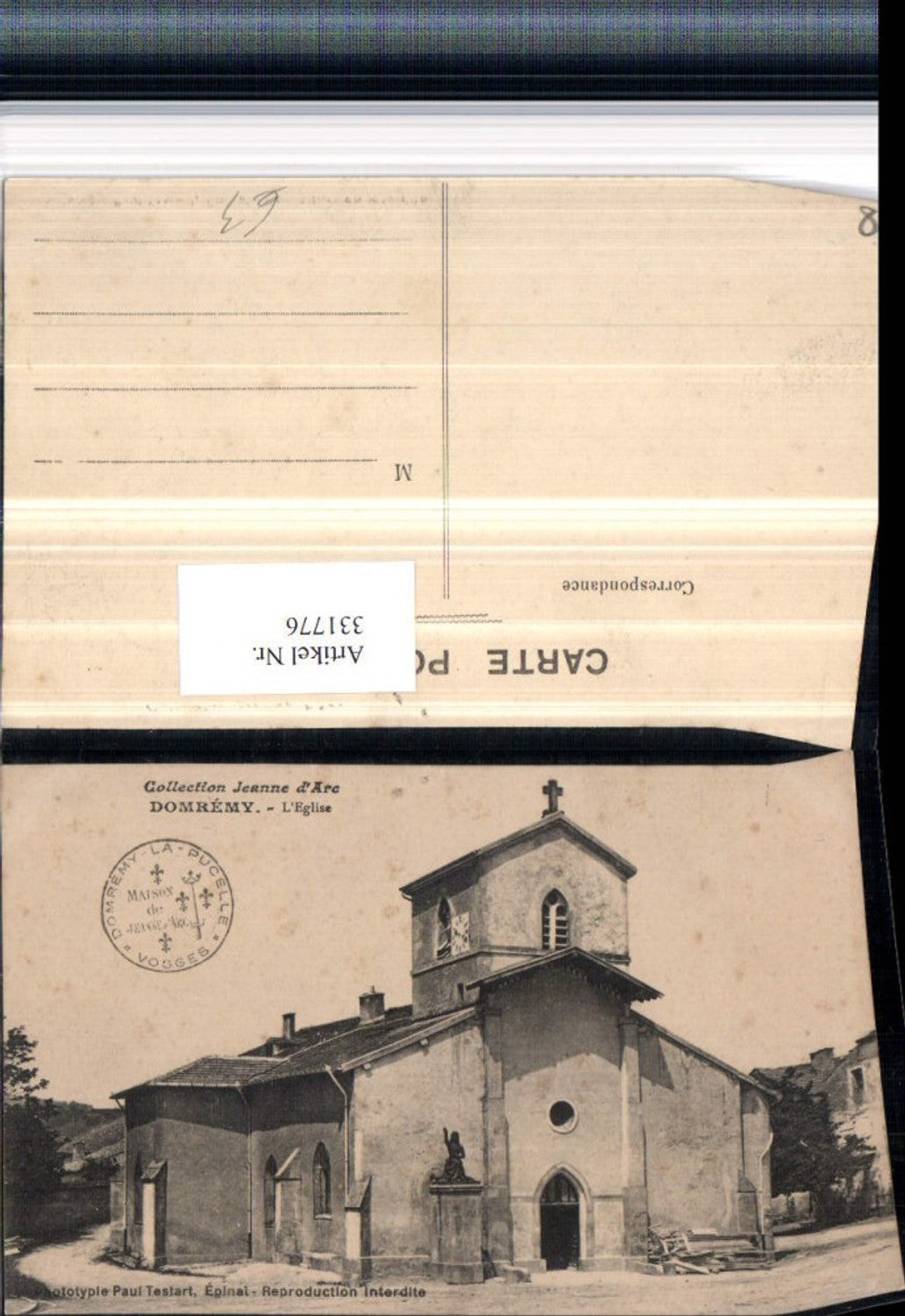 331776,Lothringen Vosges Domremy L'Eglise Kirche