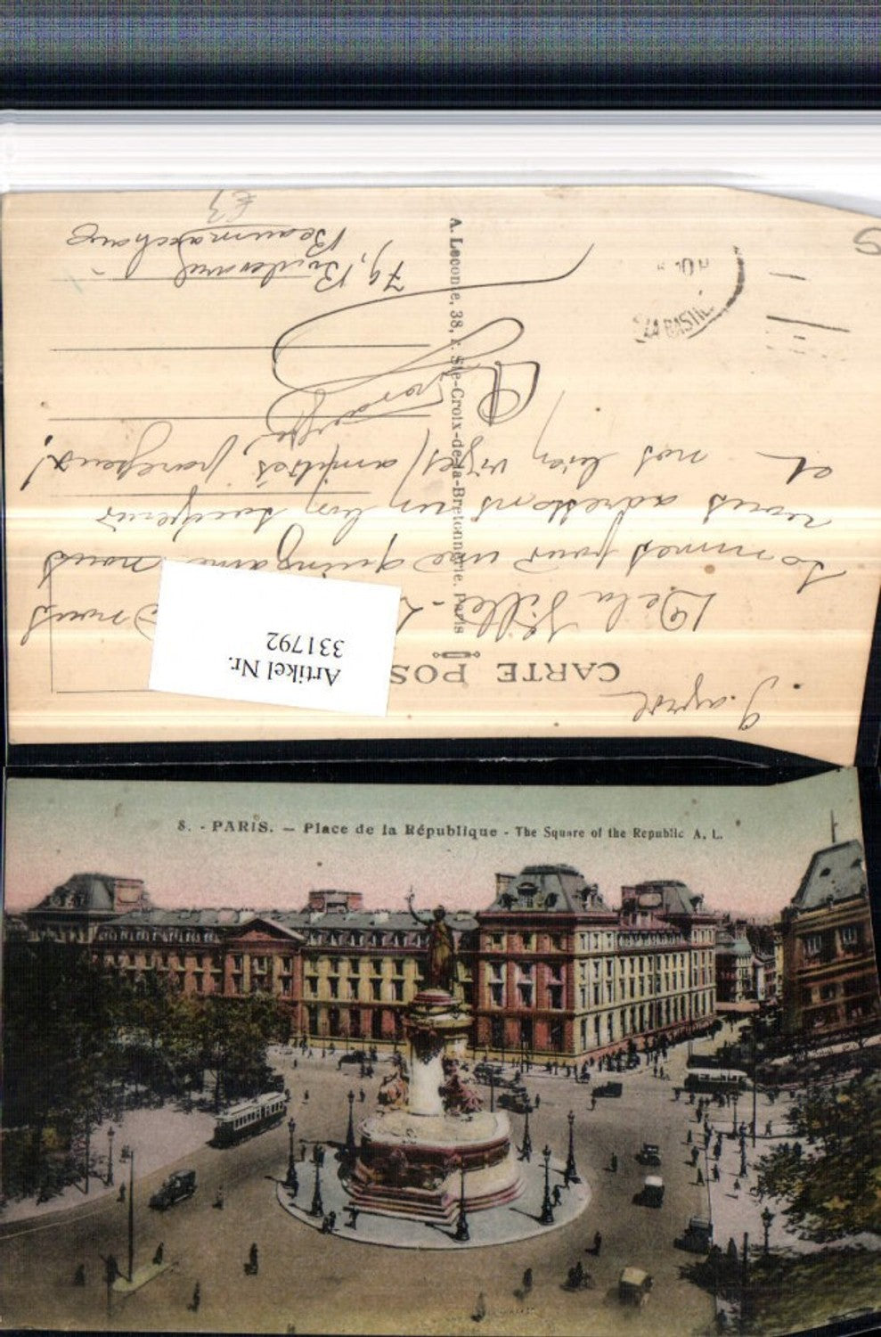 331792,Ile-de-France Paris Place de la Republique Monument