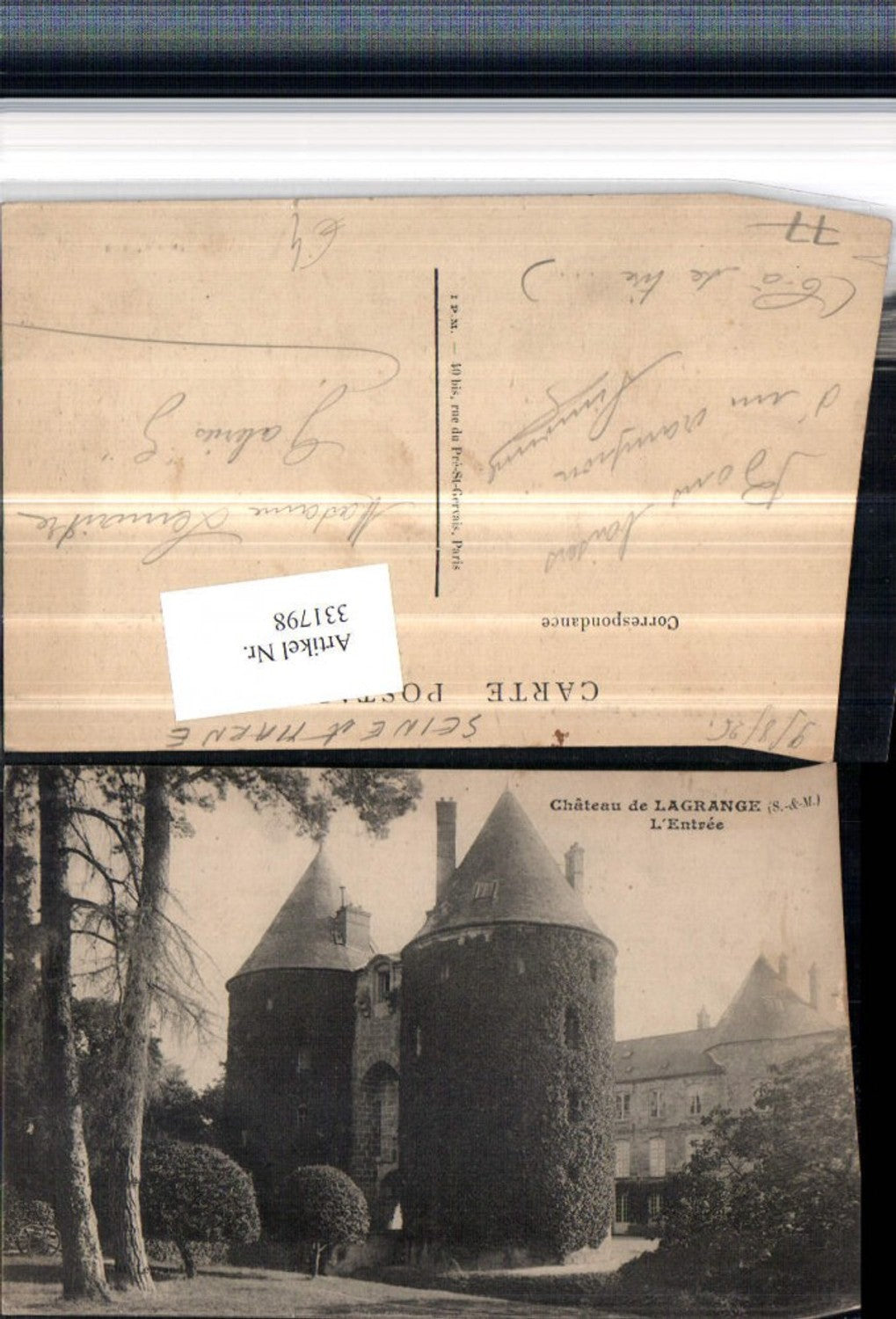 331798,Ile-de-France Seine-et-Marne Lagrange Chateau L'Entree Schloss Eingang