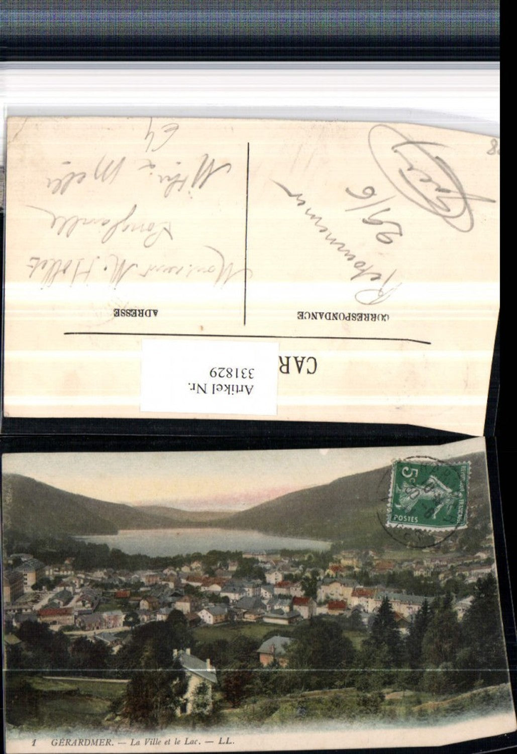 331829,Lothringen Vosges Gerardmer La Ville et le Lac Totale m. See