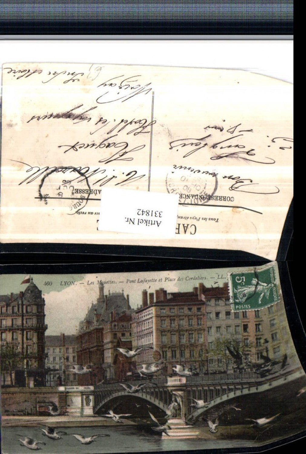 331842,Rhone-Alpes Rhone Lyon Les Mouettes Pont Lafayette et Place des Cordeliers Brücke