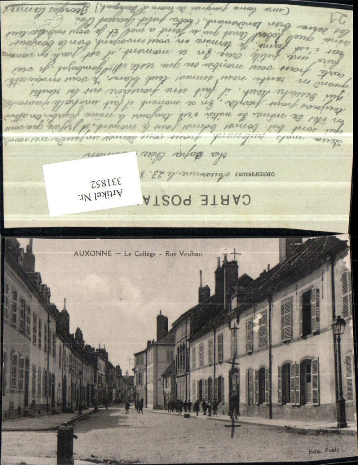 331852,Burgund Cote-Or Auxonne Le College Rue Vauban Straßenansicht