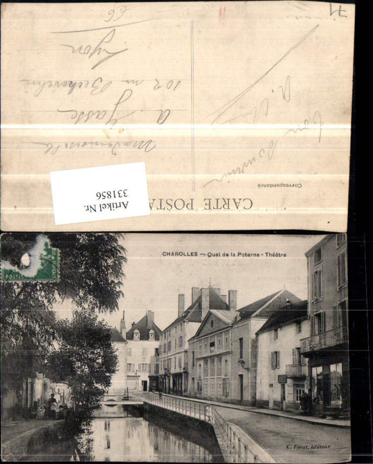 331856,Burgund Saone-et-Loire Charolles Quai de la Poterne Theatre