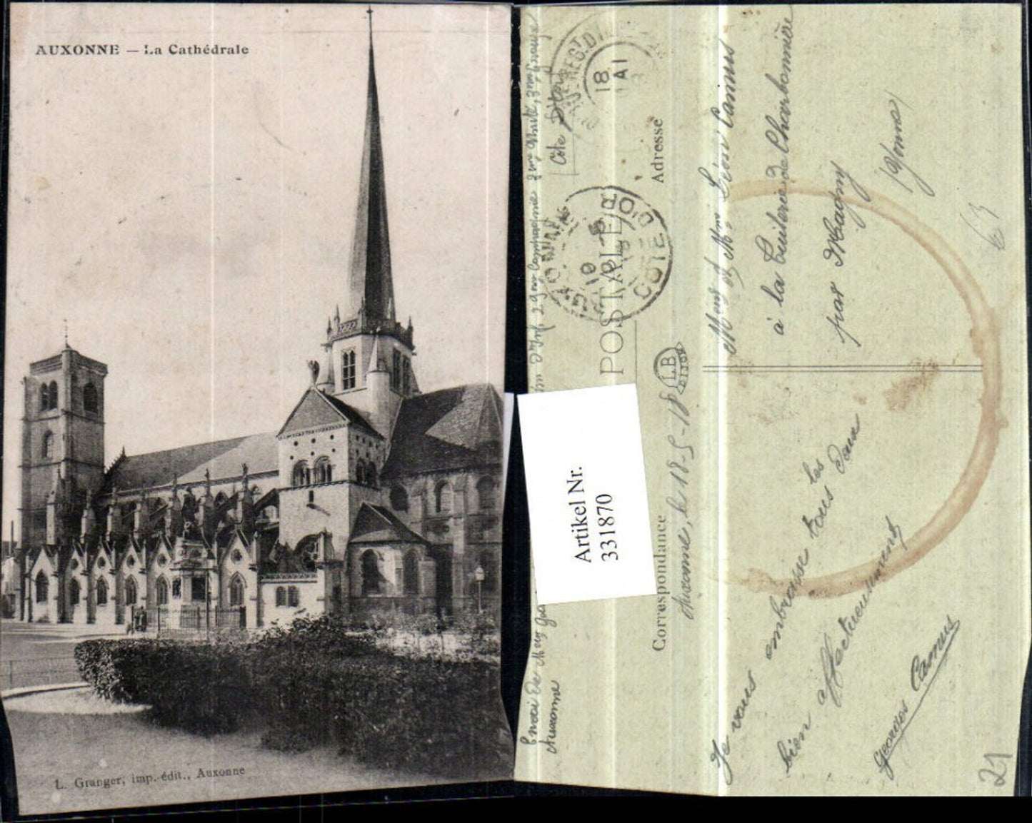331870,Burgund Cote-Or Auxonne La Cathedrale Kirche