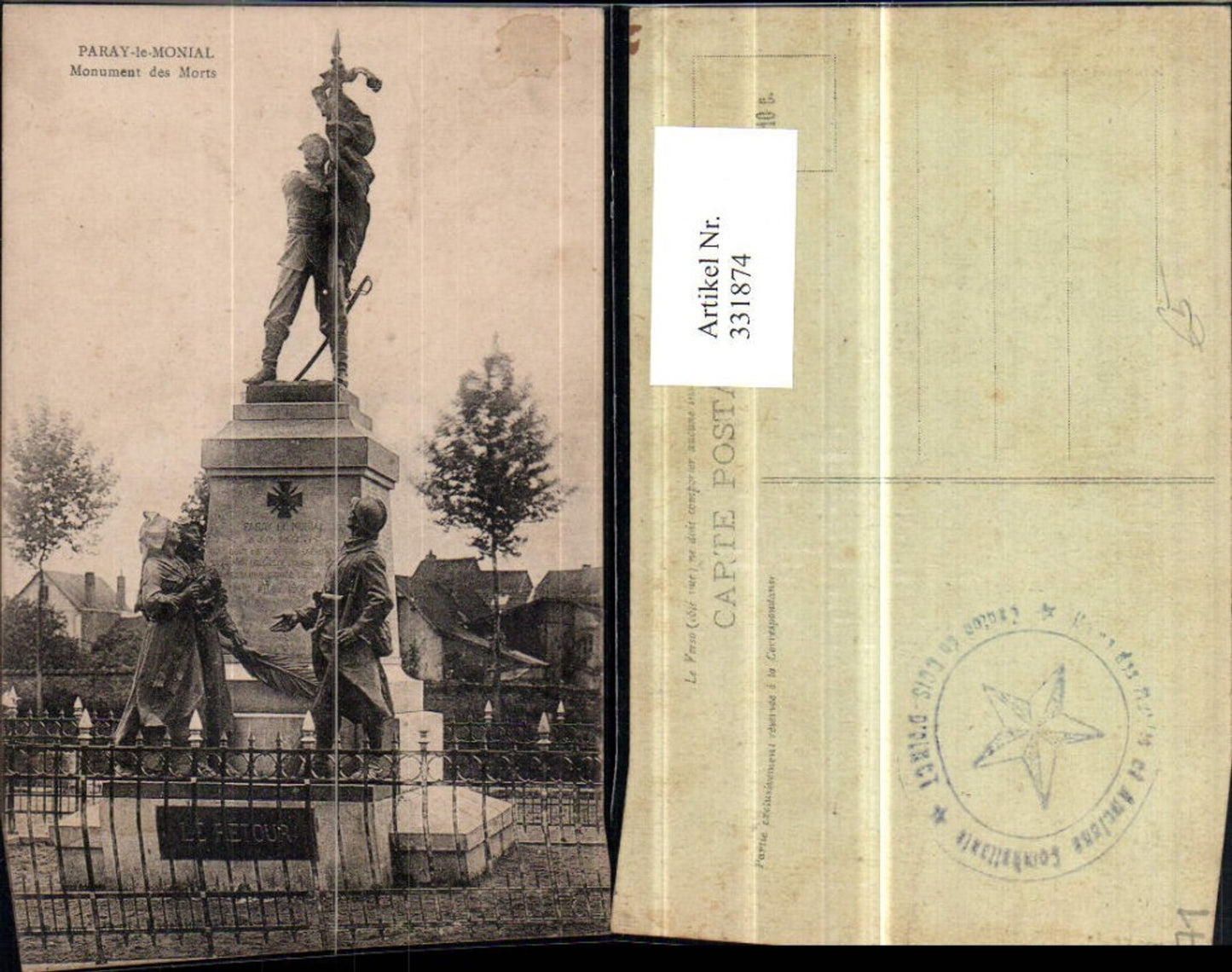 331874,Burgund Saone-et-Loire Paray-le-Monial Monument des Morts