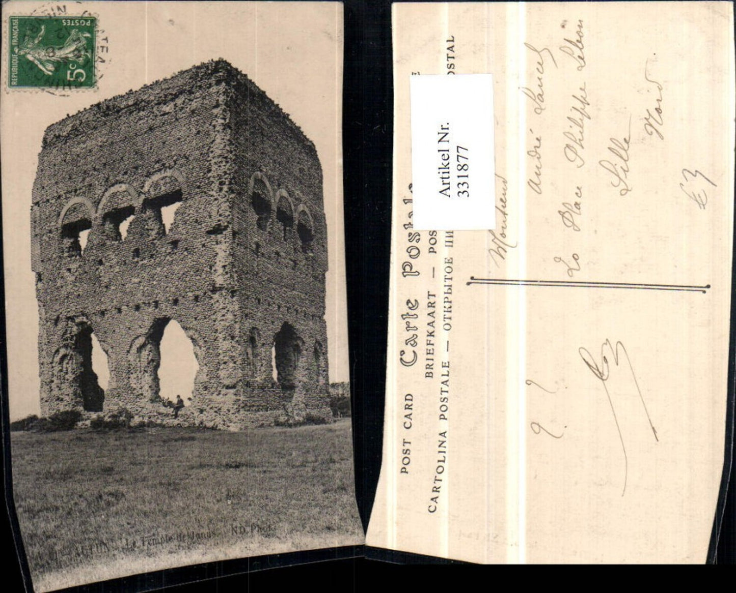 331877,Burgund Saone-et-Loire Autun Le Temple de Janus Tempel