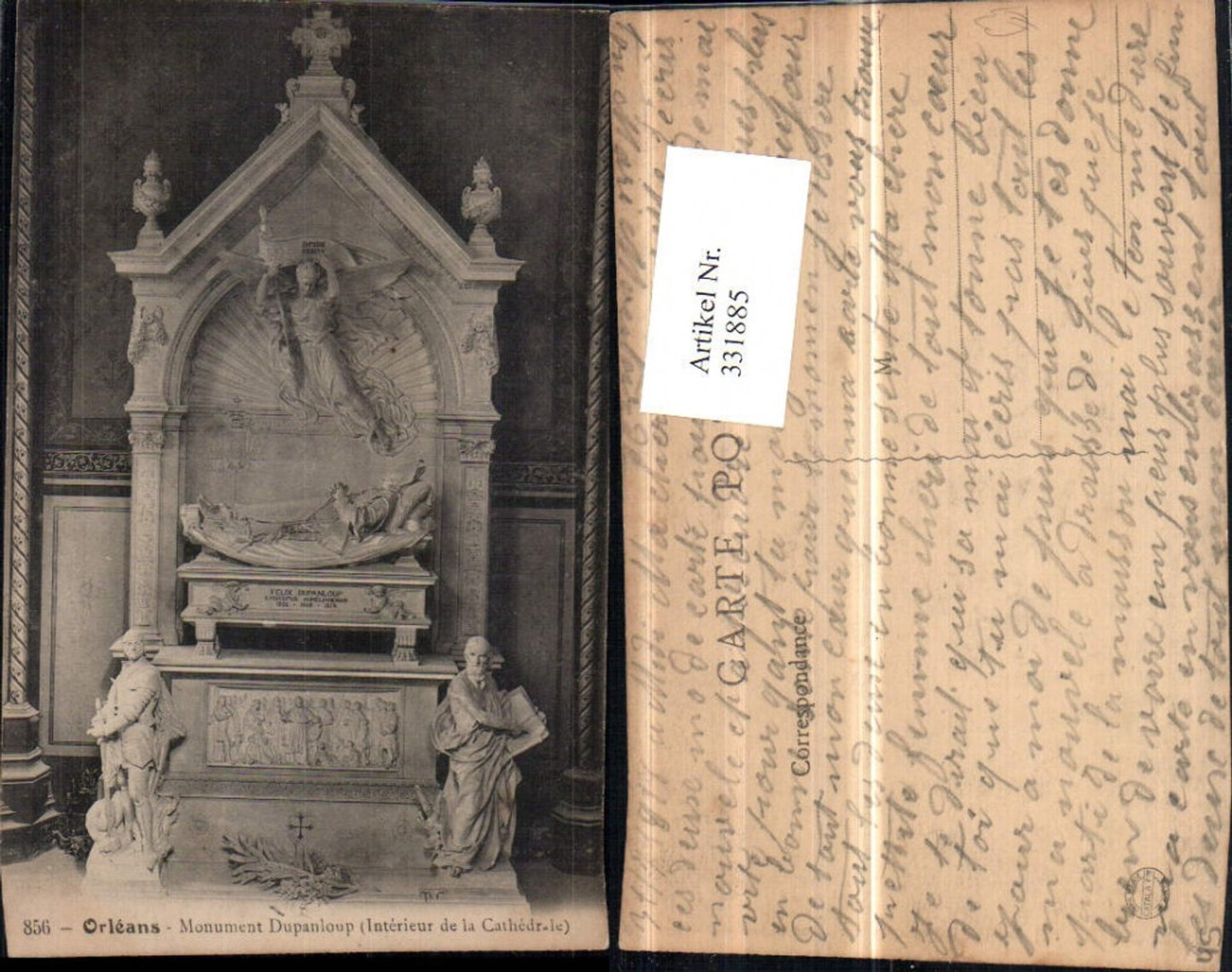331885,Centre Loiret Orleans Interieur de la Cathedrale Monument Dupanloup Kirche
