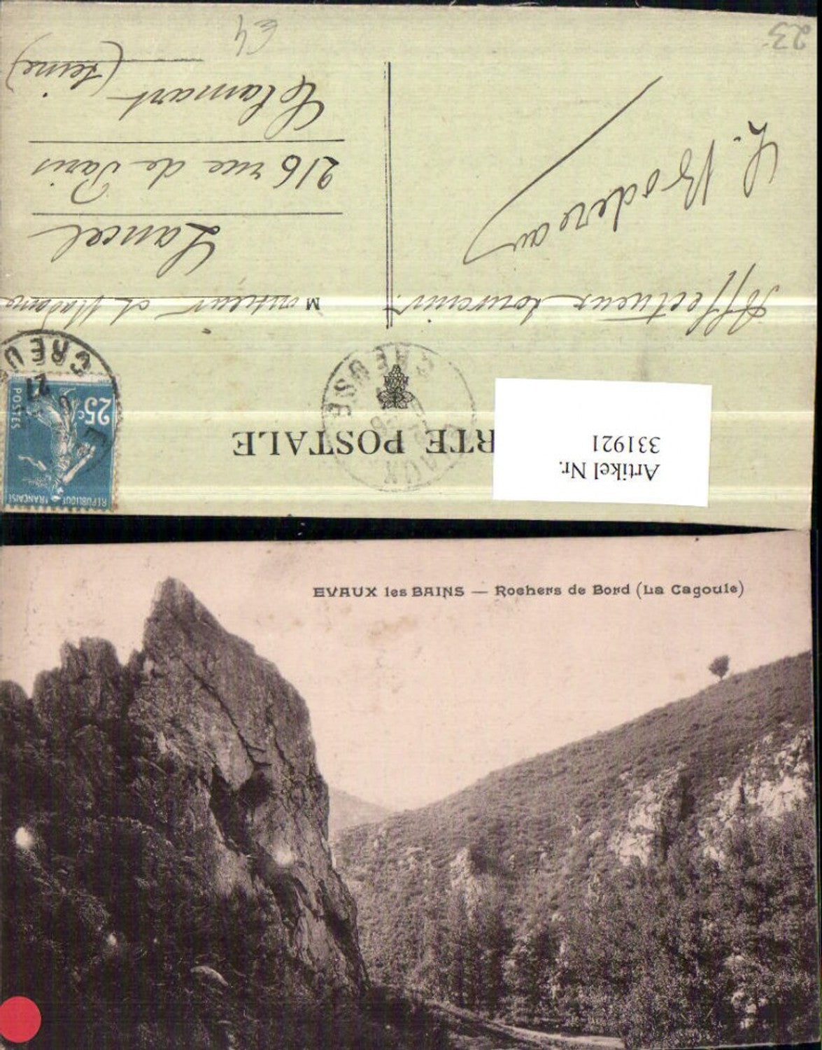 331921,Limousin Creuse Evaux-les-Bains Rochers de Bord La Cagoule Felsen