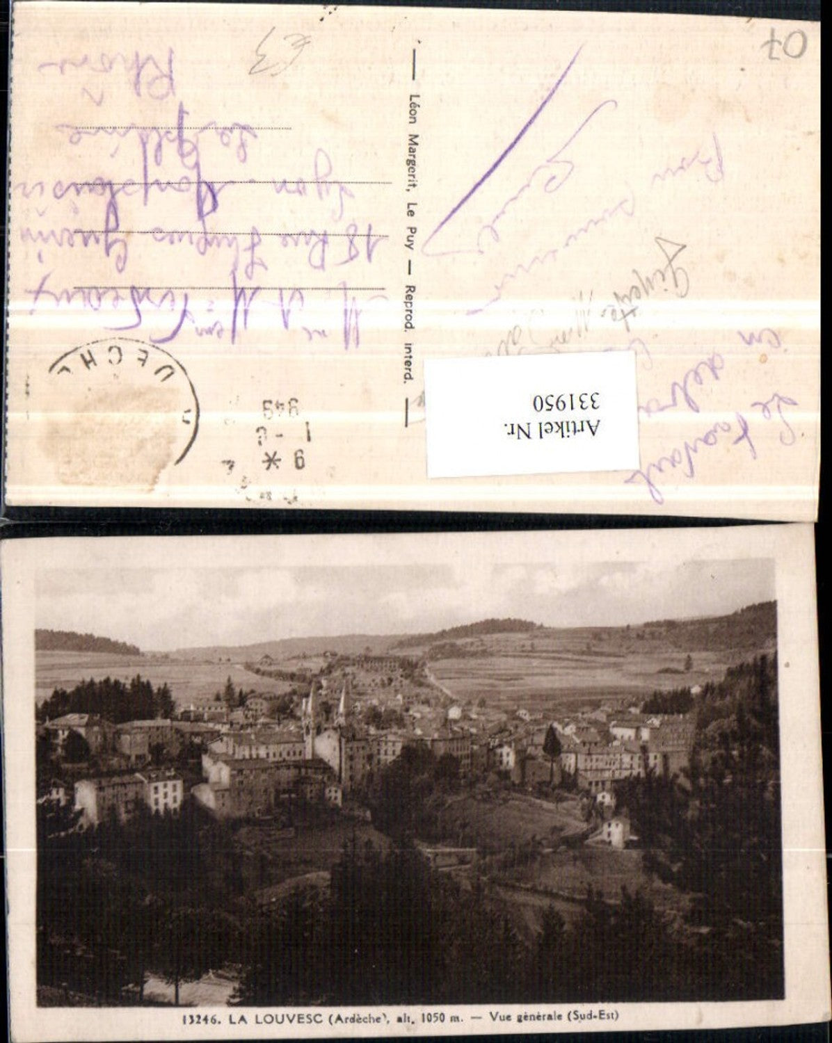 331950,Rhone-Alpes Ardeche La Louvesc Vue generale Totale