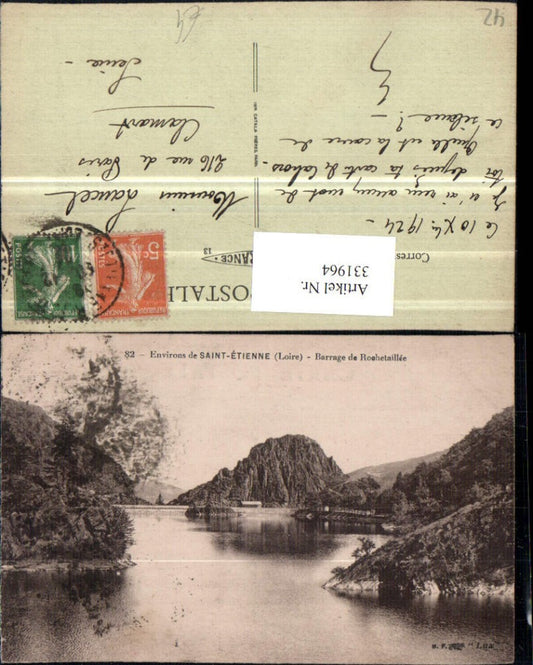 331964,Rhone-Alpes Loire Saint-Etienne Barrage de Rochetaillee Talsperre