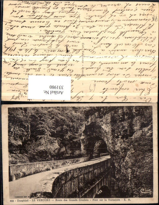 331980,Rhone-Alpes Drome Dauphine Route des Grand Coulets Pont sur la Vornaison Brücke