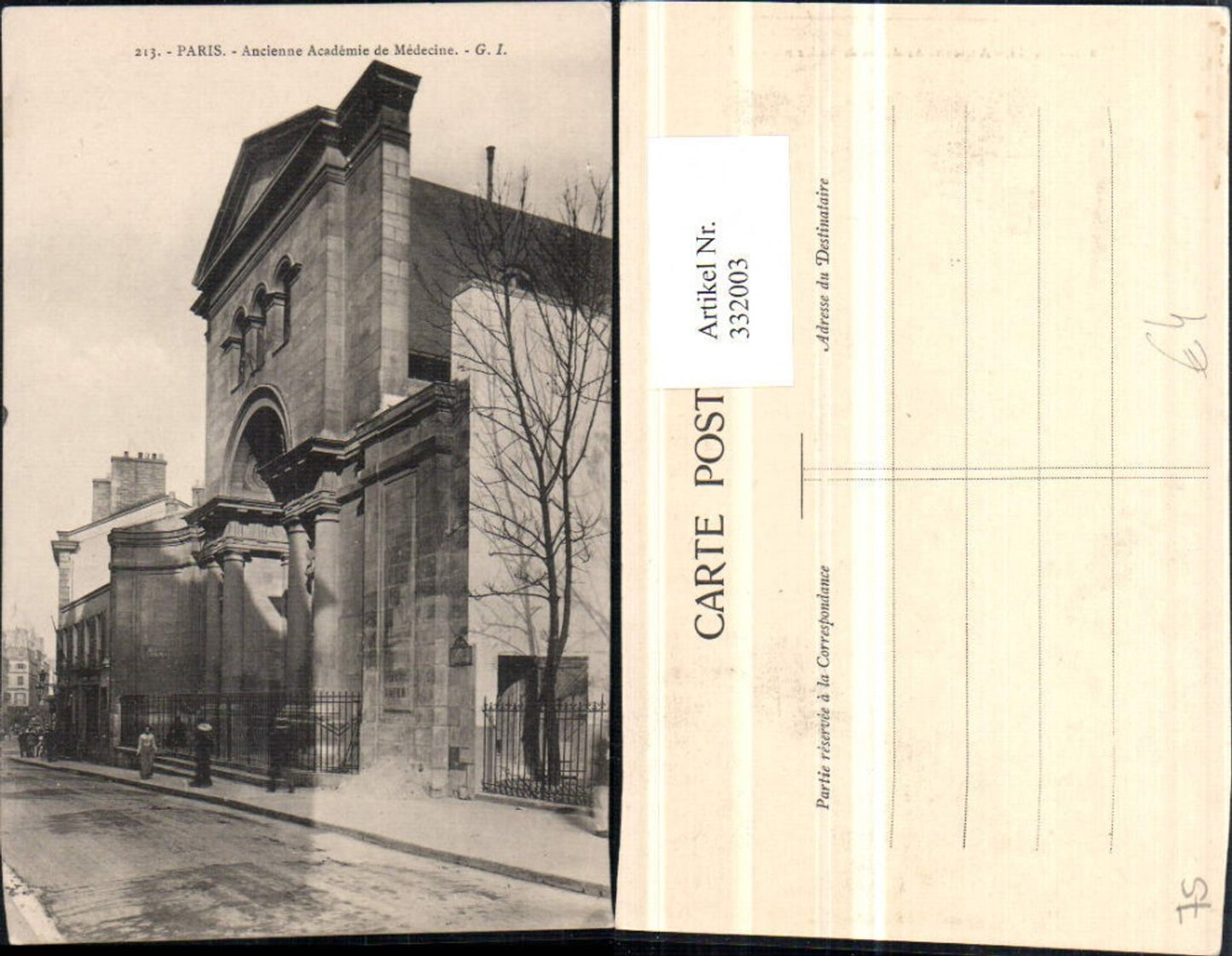 332003,Ile-de-France Paris Ancienne Academie de Medecine Akademie