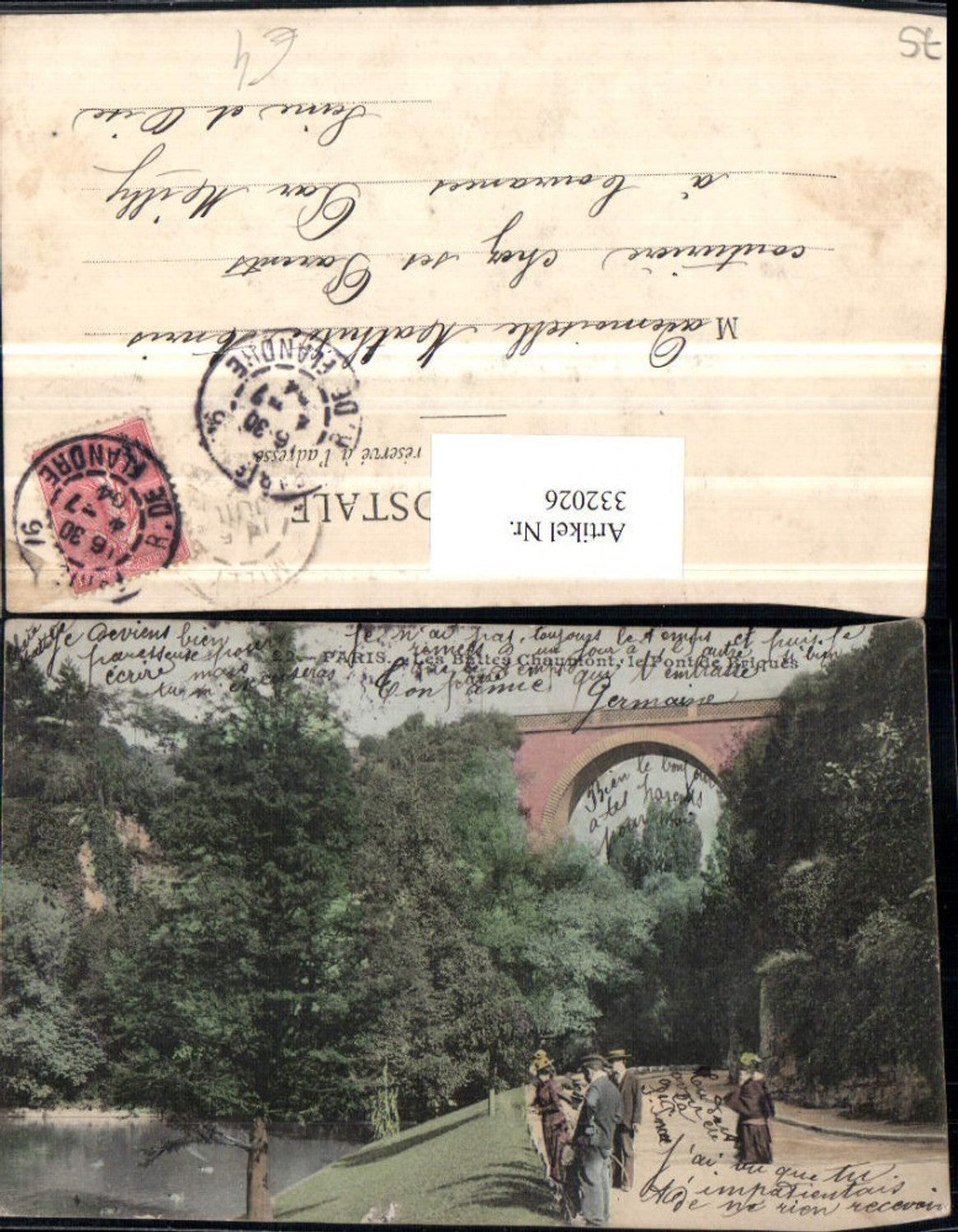 332026,Ile-de-France Paris Les Buttes-Chaumont Pont de Briques Brücke