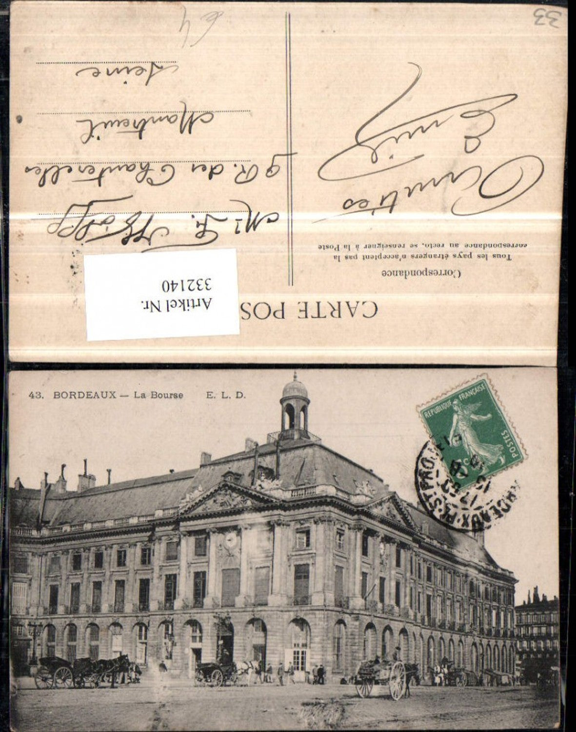 332140,Aquitanien Gironde Bordeaux La Bourse Börse Gebäude