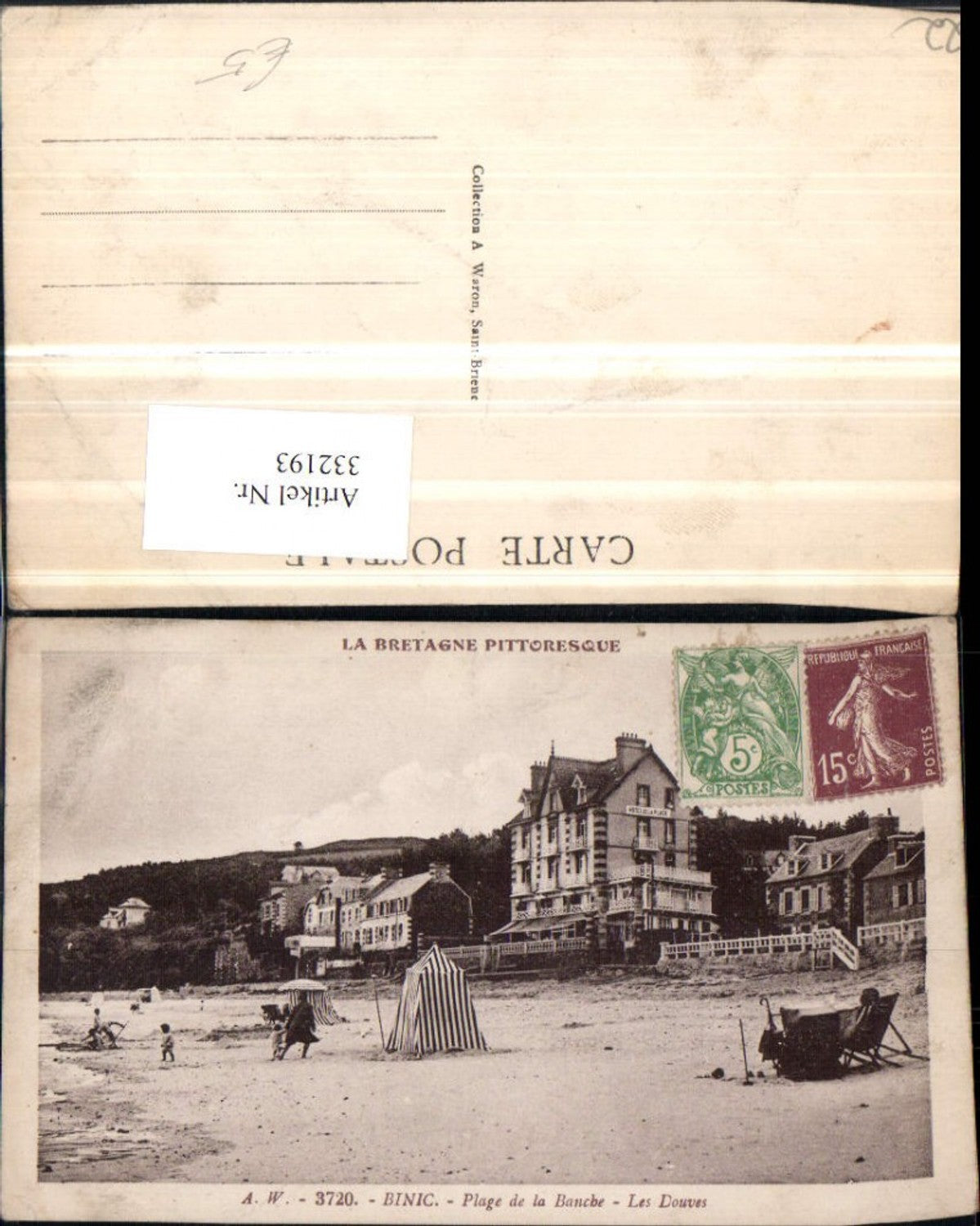 332193,Bretagne Cote-Amor Binic Plage de la Banche Les Douves Strand Hotel